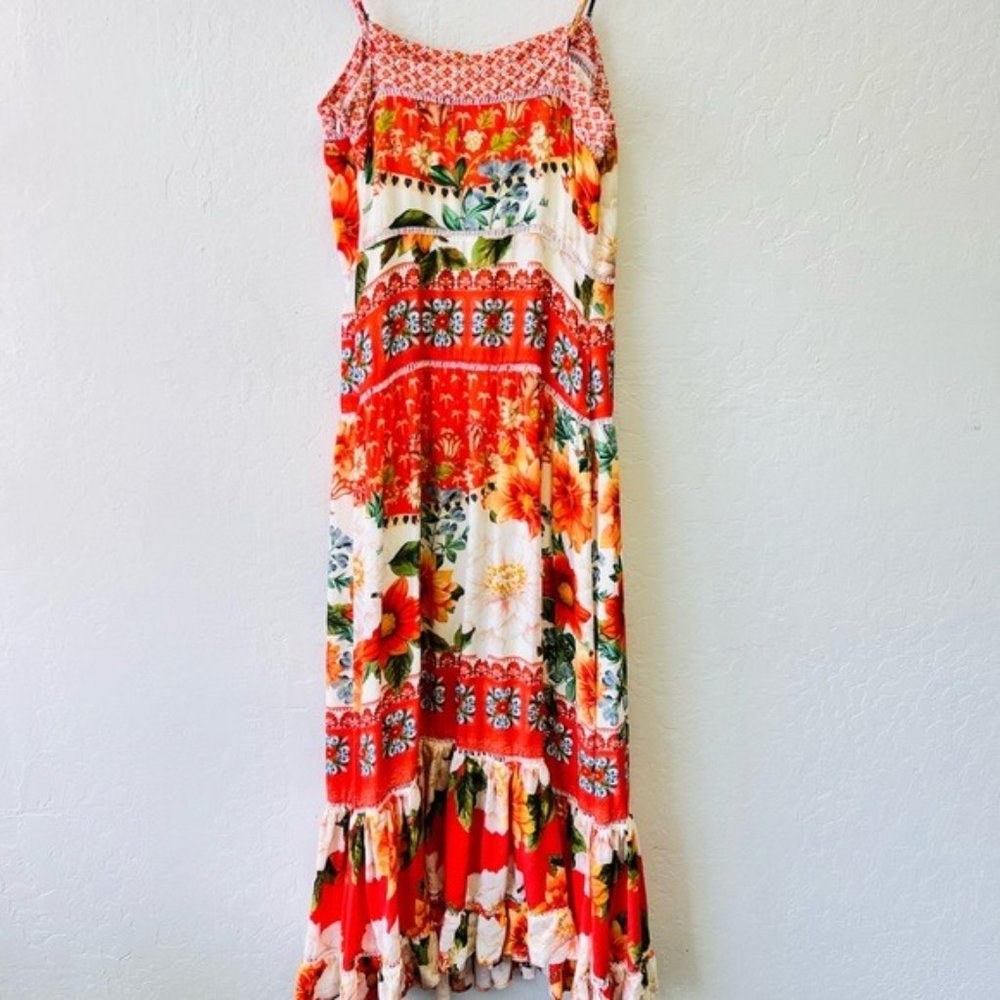 FARM Rio Lorraine Boho Hippie Flowy Luxury Maxi Dress Small - Picture 6 of 15